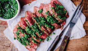 Ню Йоркски стрип стек с чимичури